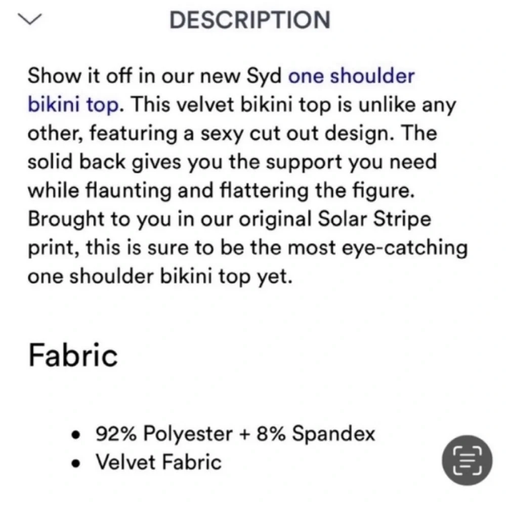 Frankie’s Bikinis Syd Top In Terry Nude Daisy NWT L